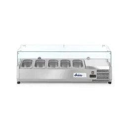 Opzetkoelvitrine GN 1/4 - RVS - H 43 X 33.5 X 120.5 CM - Hendi - 232903
