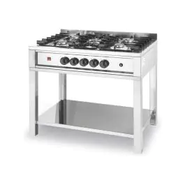 Gastro-Inox 650 HP Gasfornuis | 4 Branders | Met Heteluchtoven 700mm