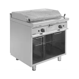 Lavasteen Grill - Gas - RVS - H 85 x B 40 x D 70 CM - Saro - 423-1270