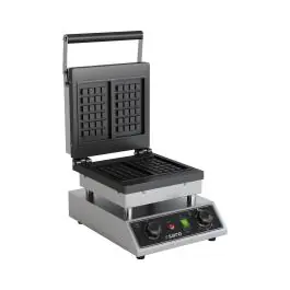 Wafelijzer - Handmatige Temperatuurregeling - RVS - 230V - H 23.4 x B 28 x D 36 CM - Saro - 443-1100