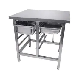 Werktafel / Onderstel - 1/1 GN - 8 Niveaus - H 90 x B 90 x D 70 CM - RVS - G-Line