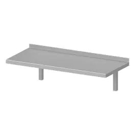RVS Wandschap - Gesloten - 1 Niveau - Inclusief Steunen