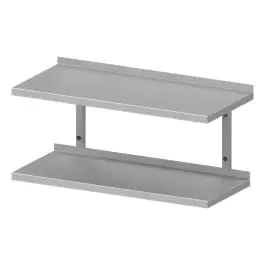 RVS Wandschap - Gesloten - 2 Niveau's - Inclusief Steunen