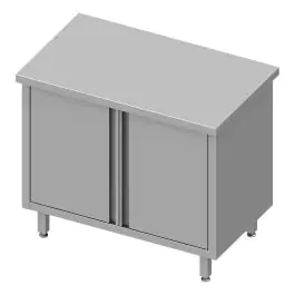 Gesloten RVS Werktafel - Draaideuren
