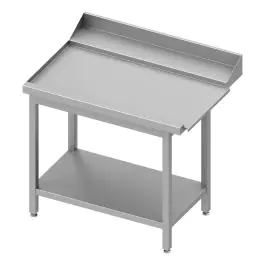 RVS Afvoertafel - Links van de vaatwasser - Met Onderschap