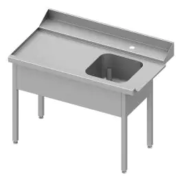 RVS Aanvoertafel - Links van de vaatwasser - Zonder Onderschap