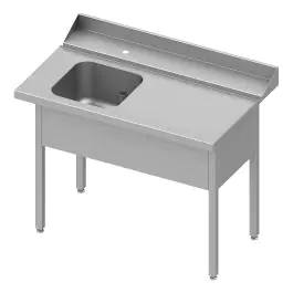 RVS Aanvoertafel - Rechts van de vaatwasser - Zonder Onderschap