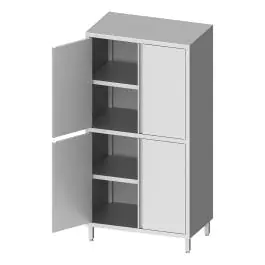 RVS Hoge Kast - 4 Draaideuren - 200 CM Hoog