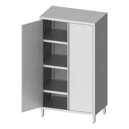 RVS Hoge Kast - 2 Draaideuren - 200 CM Hoog
