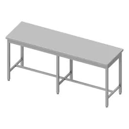 RVS Werktafel - Verbindingsstang Midden