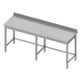 RVS Werktafel - Zonder Onderschap - Opstaande Rand 10 CM