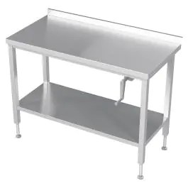 Verstelbare RVS Werktafel - Handmatig - Met Onderschap
