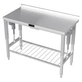Verstelbare RVS Werktafel - Elektrisch - Met Rooster