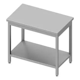 RVS Werktafel - Met Onderschap - Gelast