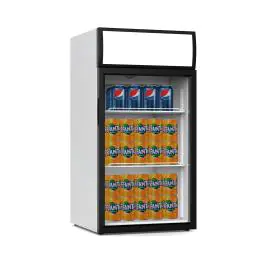 Koelkast Mini - 80 Liter - 1-Deurs - Glazen Deur - Geventileerd - Wit - G-Line