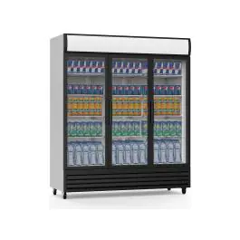 Koelkast - 1366 Liter - 3-Deurs - Glazen Deur - Geventileerd - Zilver - G-Line