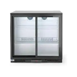 Barkoelkast - 158 Liter - 2-Deurs - Glazen Deur - Geventileerd - Zilver - Arktic