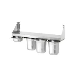 Wandschap - 4 x 1/6 GN - RVS - B 80 x D 20 CM - G-Line