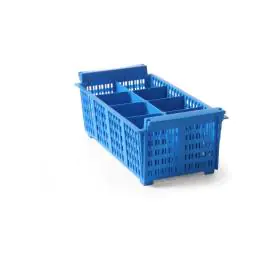 Bestek Inzet Draagkorf - 8 Vakken - Blauw - Kunststof - Hendi - 871102