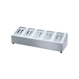 GN Bak Houder - 5 x 1/4 GN - RVS - G-Line