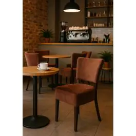 Stoel Rome - Donkerbruin - Velvet - G-Line