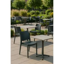 Terrasstoel Lotus - Stapelbaar - Antraciet - G-Line