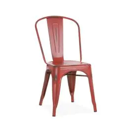 Stoel Retro - Stapelbaar - Vintage Look - Rood - G-Line