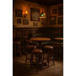 Pokertafel Wand - Rotterdam - Noten - 90x75cm - G-Line