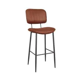 Barkruk Gijs - Cognac - Microvezel - G-Line