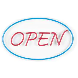Neon verlichting tekst - Open - LED - Blauw/Rood - G-Line