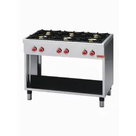 Gasfornuis - 6 Pitten - Open onderstel - Diamond - G65/6BP11-EC