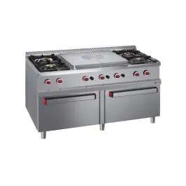 Gasfornuis - Gasoven - 4 Pitten - Doorkookplaat - Diamond - G7/T4B2F15