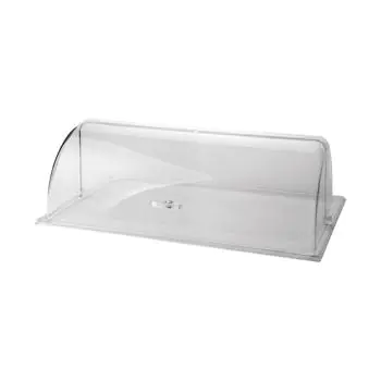 Afdekkap - 1/1 GN - 53 x 32.5 CM - Polycarbonaat - Transparant - Rolltop Deksel - 145215