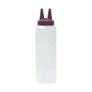 Doseer Knijpfles - H 18 CM - 0.025 KG - Ø5 CM - Kunststof - Paars - 0.2 Liter - 530102