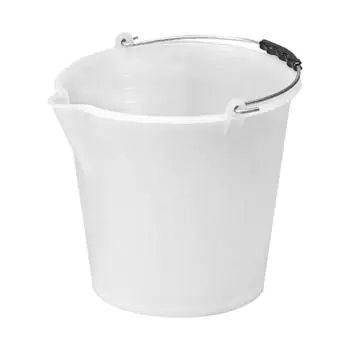 Emmer - H 25 CM - 1.5 KG - Ø27 CM - polyethyleen - Wit - 9 Liter - 956020