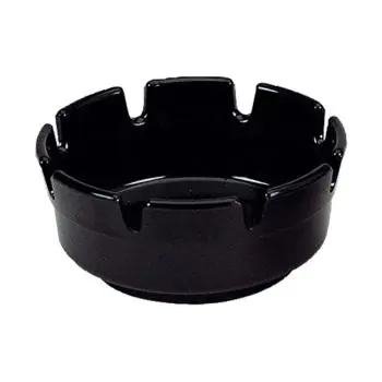 Asbak - H 5 CM - 0.05 KG - Ø10 CM - Melamine - Zwart - 530004