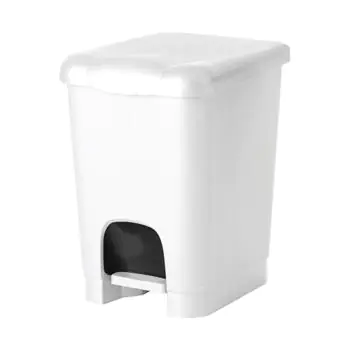 Pedaal Afvalbak - H 39 x 27 x 32 CM - 1.5 KG - Polypropyleen - Wit - 20 Liter - 956150