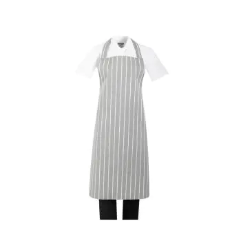 Slagerschort Gestreept - Unisex - Grijs - Polykatoen - Whites Chefs Clothing