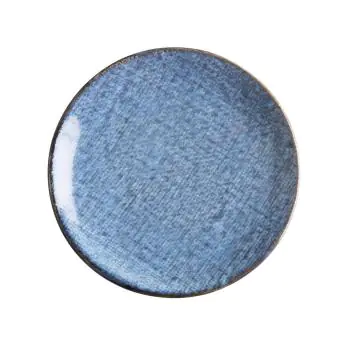 Bord - 6 stuks - Blauw - Porselein - Ø 18 x H 1.9 CM - Olympia