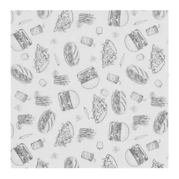 Vetbestending Papier - 500 Stuks - Illustratie Fast-Food - L 30 x B 30 CM - Hendi