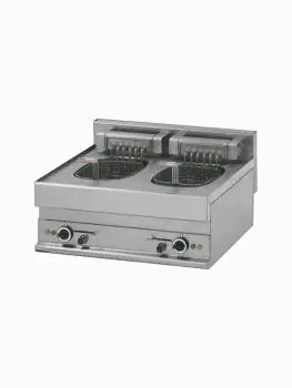Friteuse - 2 x 10 Liter - Elektrisch - Aftapkraan - Tafelmodel - Diamond - E65/F20-7T