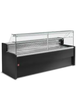 Koeltoonbank Romein - 250 CM - Rechte ruit - 590W - 230V - Zwart - Diamond - RO25/B5-R2