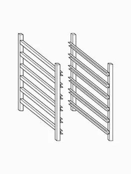 Geleiderset onderstel - 1700 Line - 4 x 1/1 GN - Diamond - A17/GD1/1-N