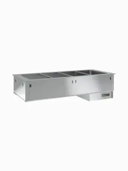 Bain-marie - Drop-in - H 38 x 178 x 70 CM - 5 x 1/1 GN - Diamond - DPA/BM18