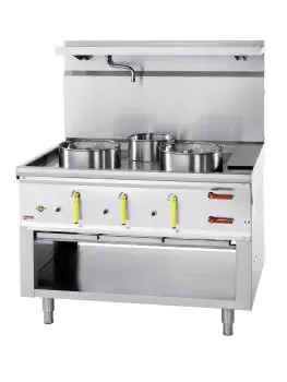 Wok gasfornuis - 3 branders - Watergordijn - Diamond - CHINA/3L