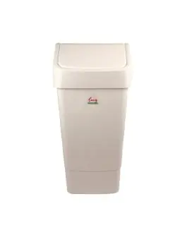Afvalbak swingdeksel - 50 Liter - Wit - H 71 x 33 x 32 CM - Polypropyleen - Scot Young - L570