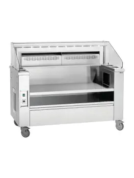 Kookstation - 3 apparaten - Op wielen - H 126.3 x 152 x 77 cm - - Bartscher - 107290