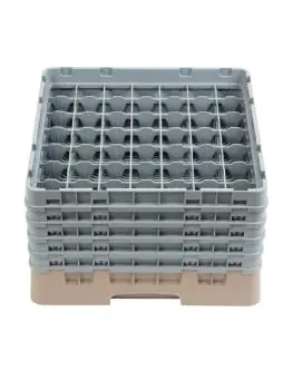 Vaatwaskorf - 49 compartimenten - Beige - H 30.8 x 50 x 50 CM - Polypropyleen - Cambro - DW562