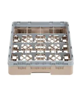 Vaatwaskorf - 16 compartimenten - Beige - H 14.3 x 50 x 50 CM - Polypropyleen - Cambro - DW550
