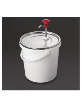 Sausdispenser - 10 Liter - Ø 27.5 x H 40 CM - RVS/Polypropyleen - Schneider - DA363